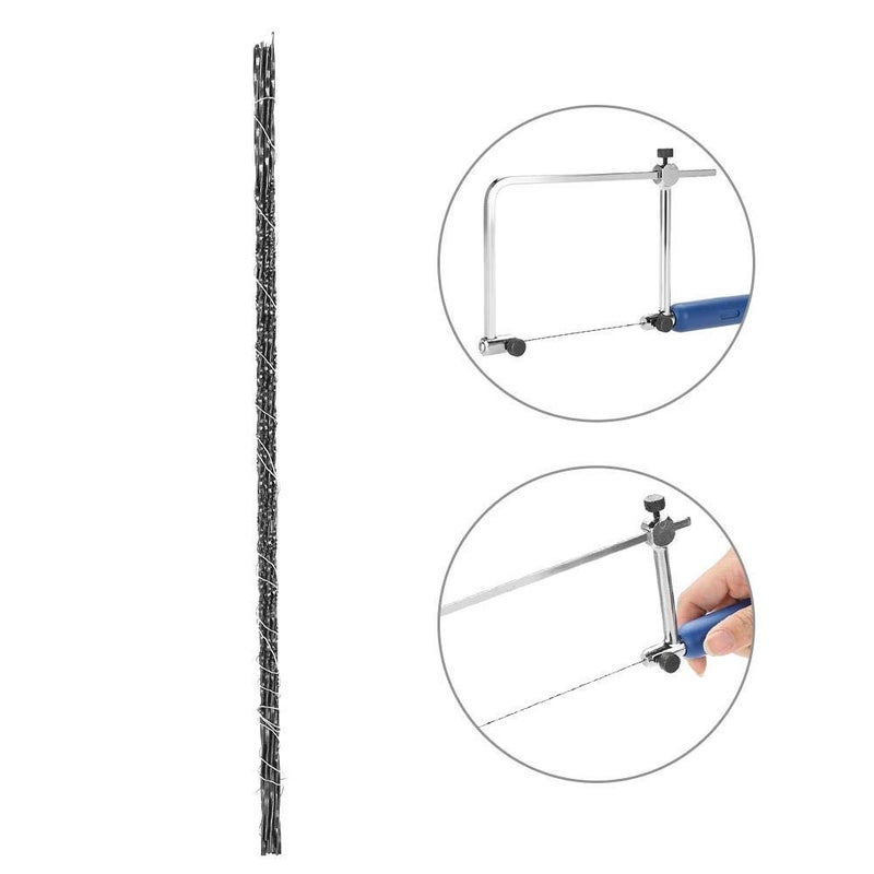 woobles Scroll Saw Blades, 12 Pcs Precision Ground Scroll Scroll Saw Scroll Scroll Saw Blades for Wood Metal Plastic for Blades/Scroll Saw Blades Cutting Sawing Carve (5#) - Image 2